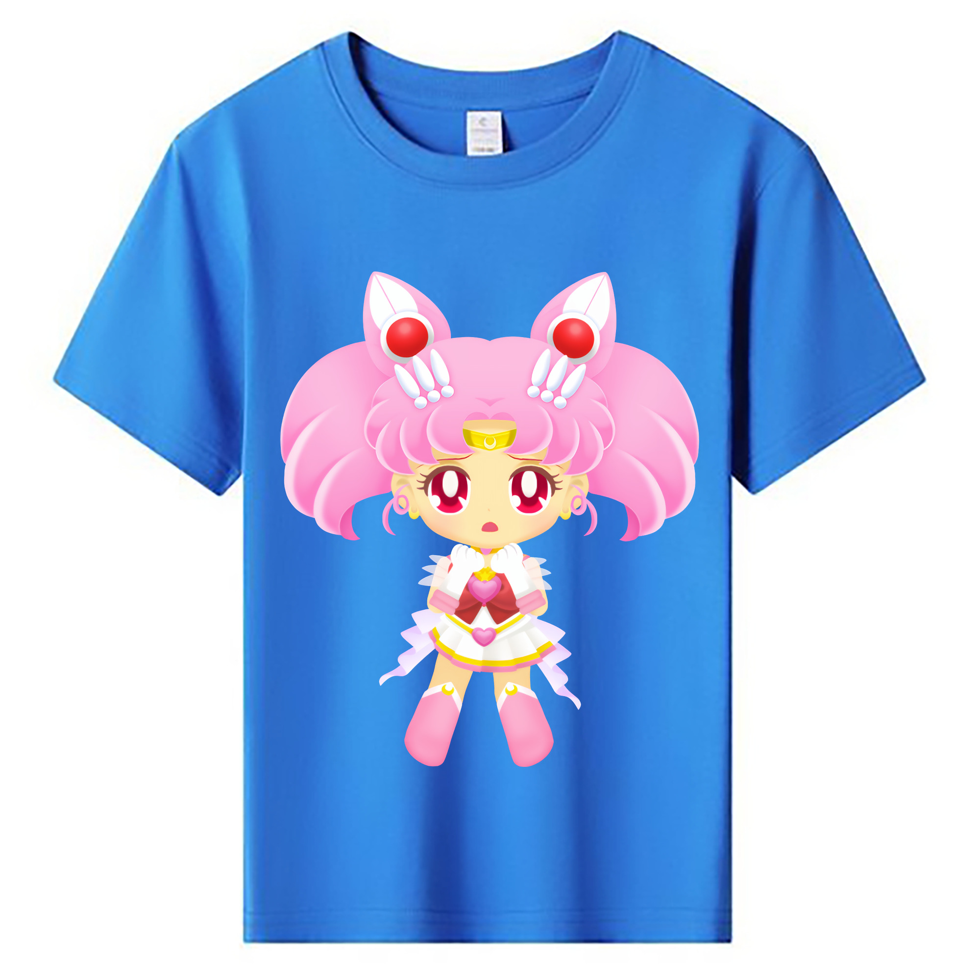 （画像用） 美少女戦士セーラームーン ちびうさ Sailor Moon Chibiusa Tsukino Usagi Small Lady Serenity 綿100％キッズTシャツ（フロントプリント）